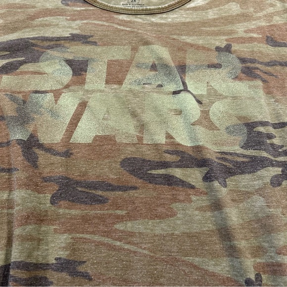 Star Wars - Camo Logo Short Sleeved Cotton Blend T-Shirt - 2X - Worn - Picture 5 of 9